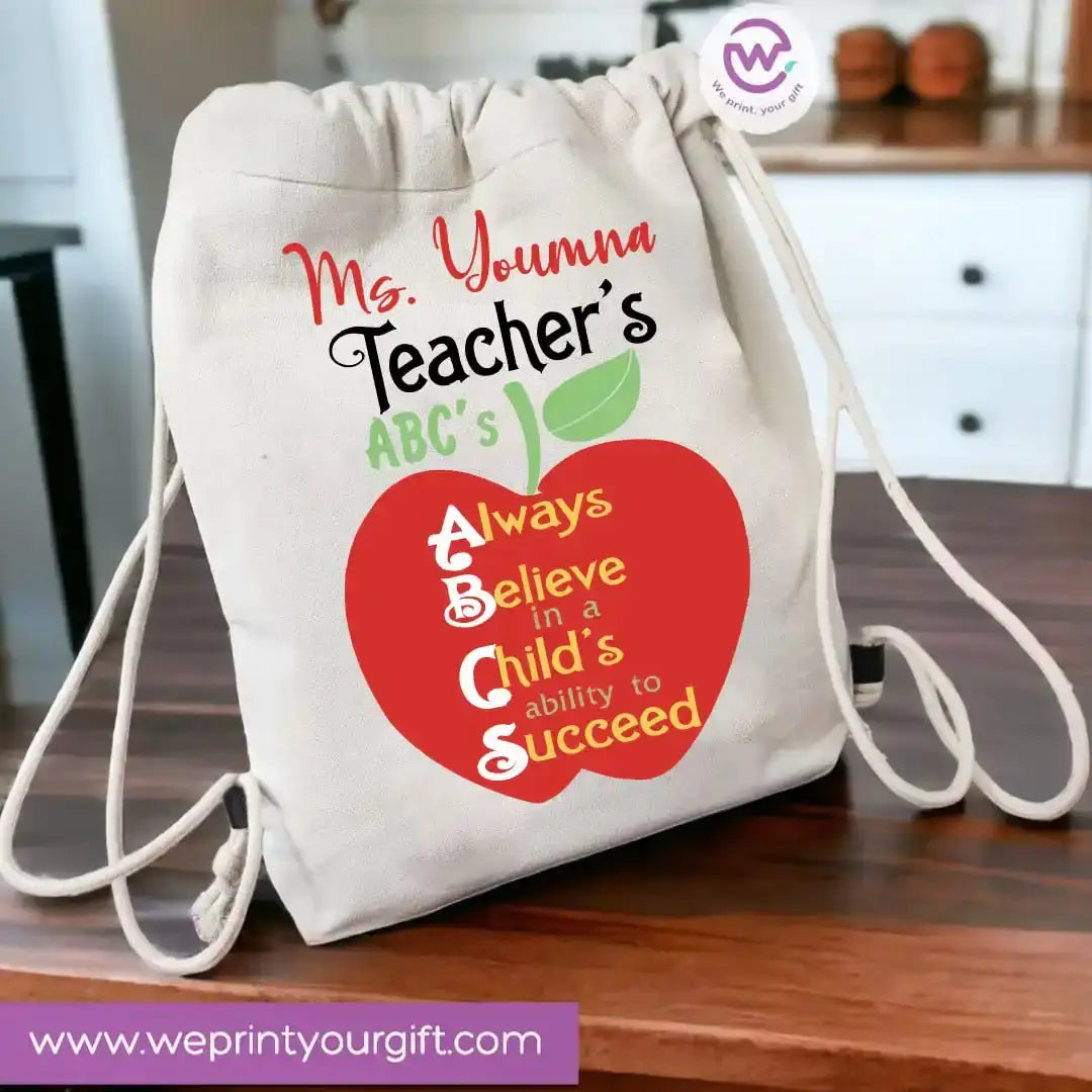 Drawstring Bag- Teacher - WE PRINT