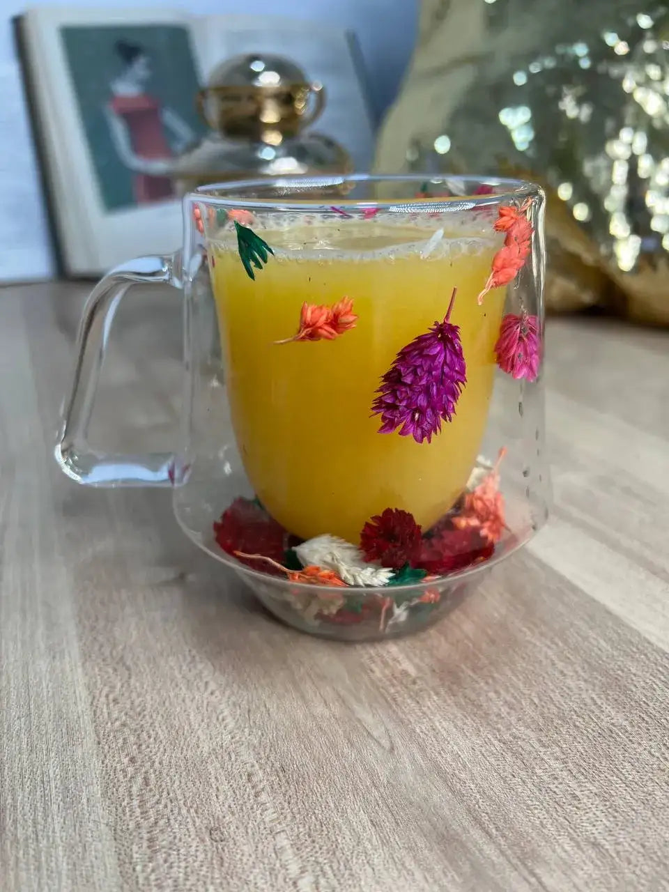 Floral double wall mug- Deep - Customization Option - WE PRINT