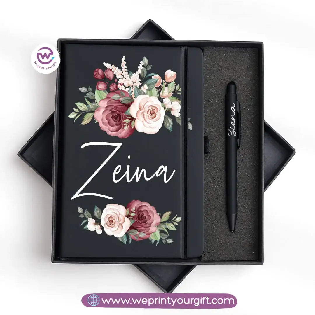 ๐ธ Floral Personalized Gift Box with Notebook & Metal Pen - WE PRINT
