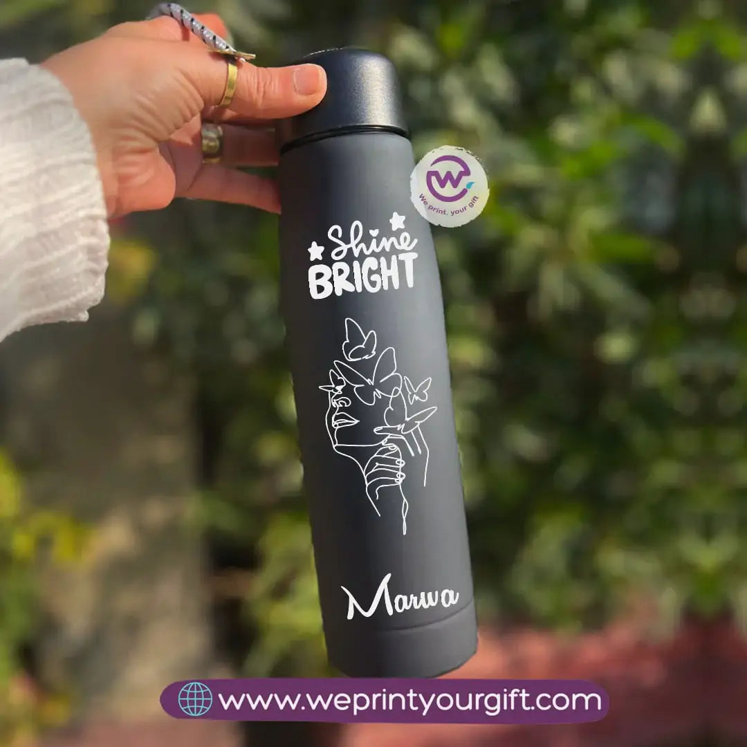 Thermal Stainless Steel Bottle with Strap – One Line Art Edition (500 ml) - WE PRINT