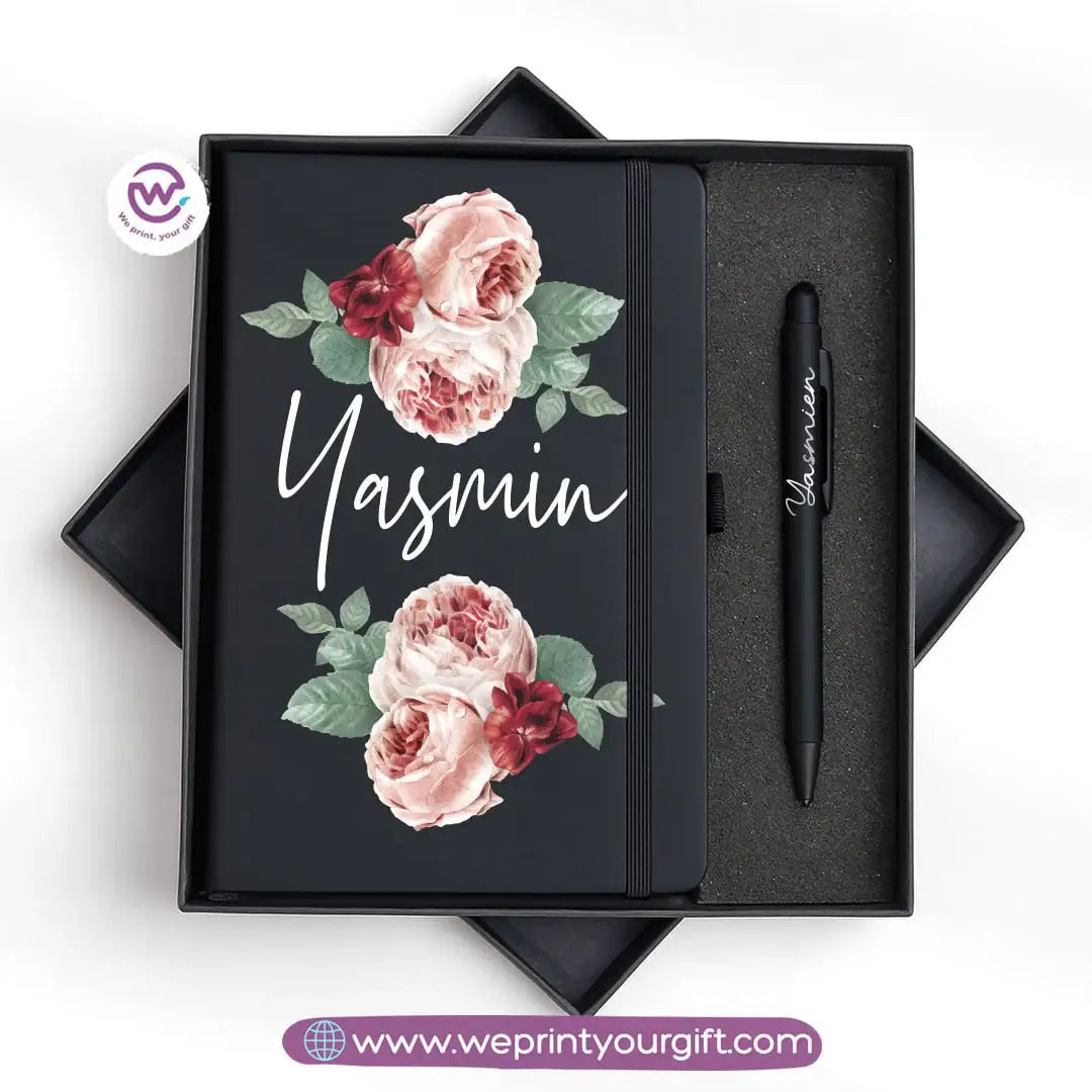 ๐ธ Floral Personalized Gift Box with Notebook & Metal Pen - WE PRINT
