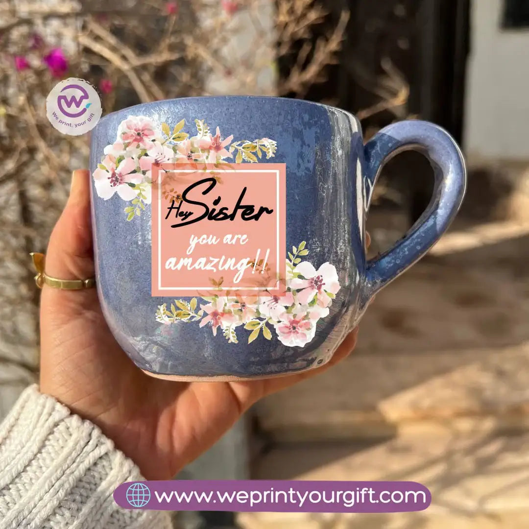 Pearl Touch Pottery Handmade Mug – 350 ml | Mother’s Day Designs