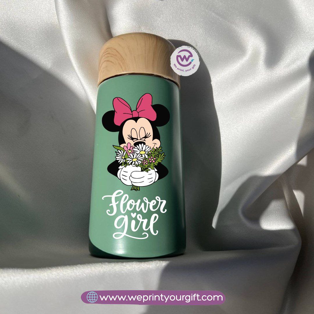 Mini Thermal Coffee Mug โ (150ml & 250ml) | Wooden Lid - Mickey & Minnie Style Designs