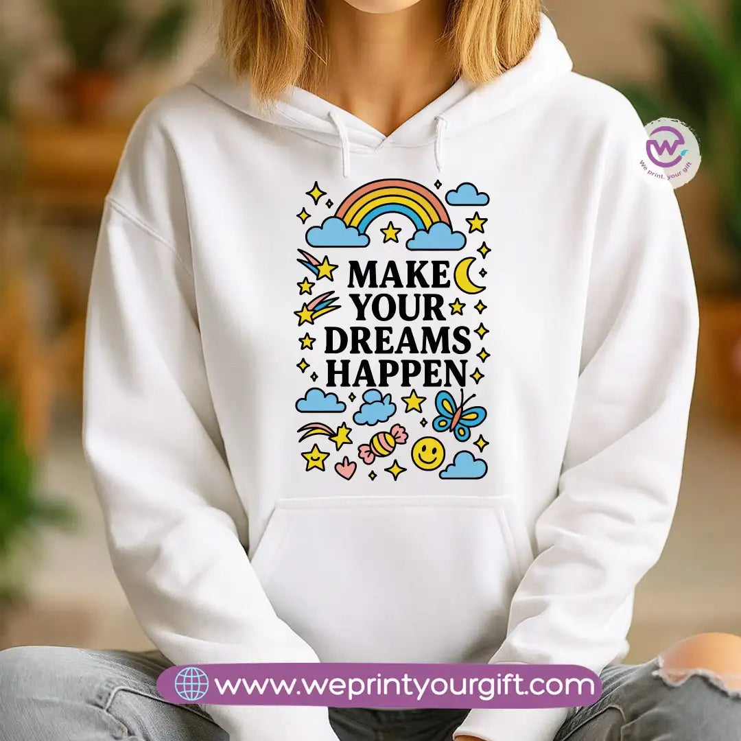 Motivational Doodle Hoodie – Cotton Melton Unisex - WE PRINT