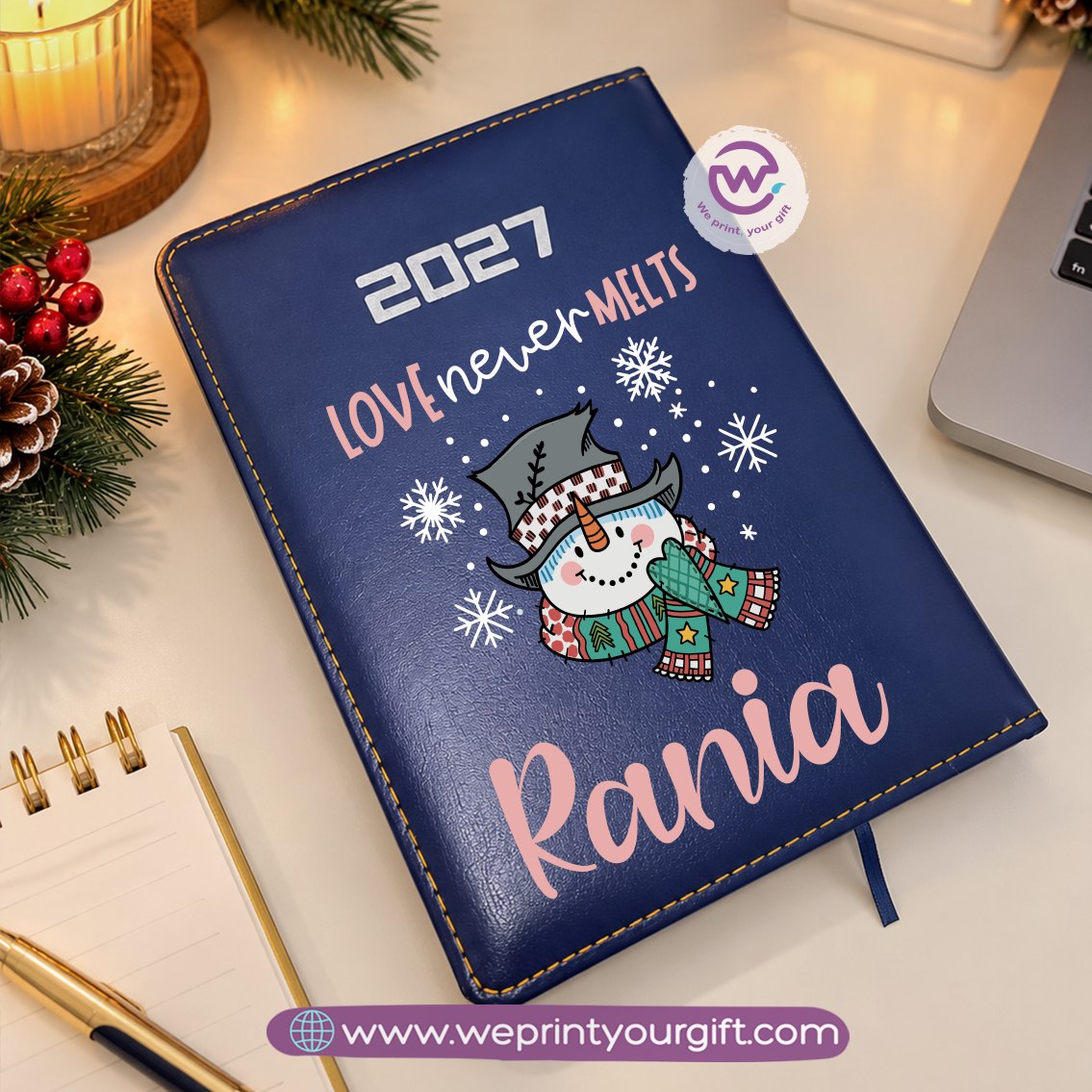 Christmas Wonderland 2027 Planner – Personalized Daily Diary with Festive Holiday Cover Designs
