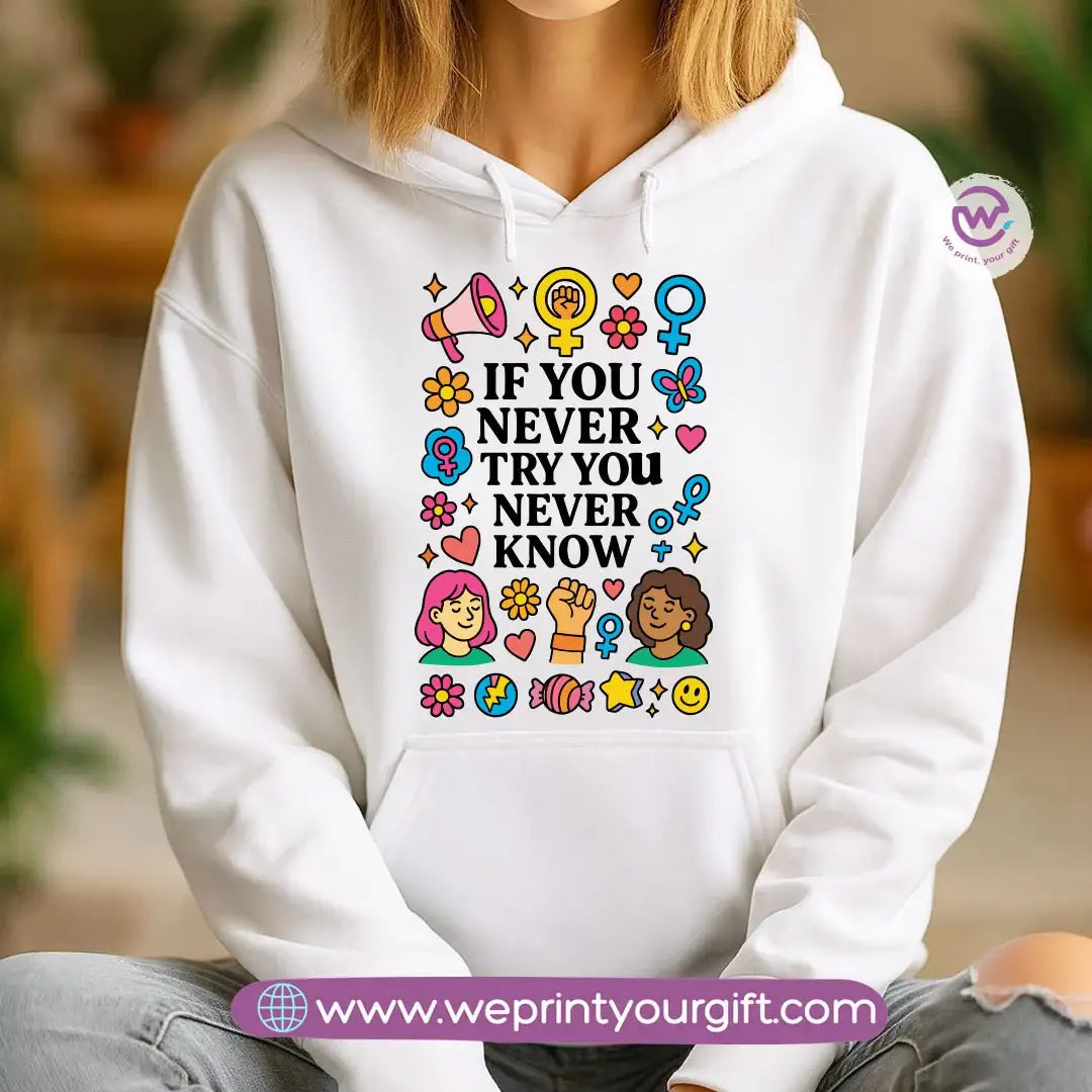 Motivational Doodle Hoodie – Cotton Melton Unisex - WE PRINT
