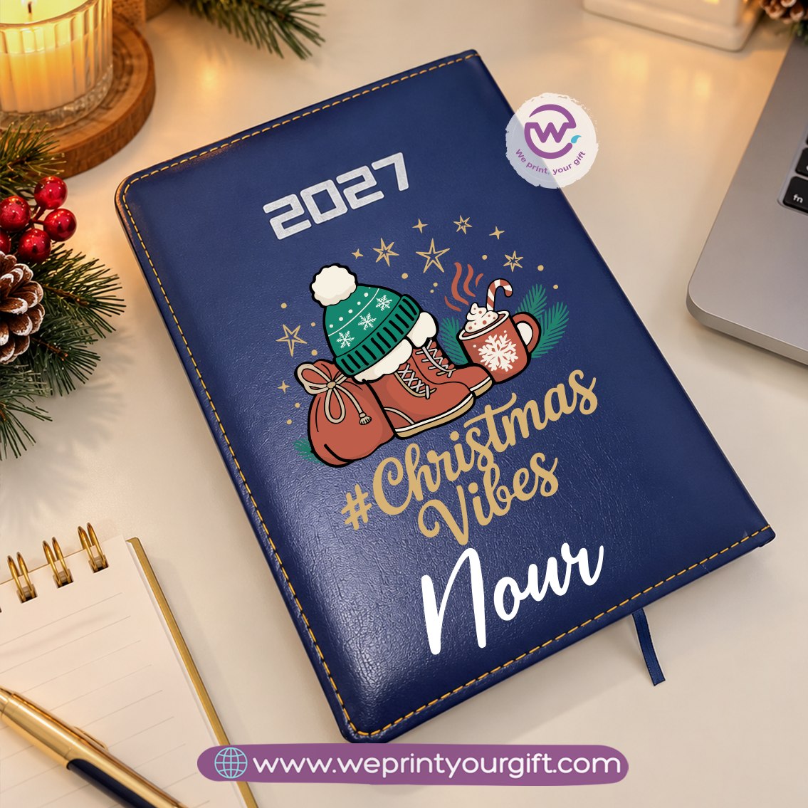 Christmas Wonderland 2027 Planner – Personalized Daily Diary with Festive Holiday Cover Designs