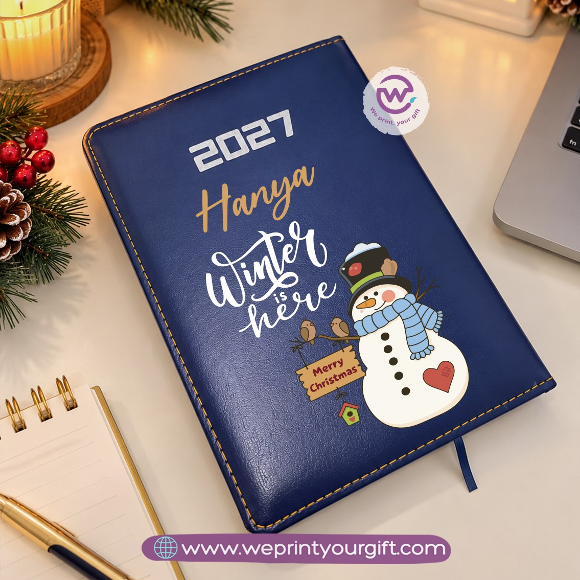 Christmas Wonderland 2027 Planner – Personalized Daily Diary with Festive Holiday Cover Designs