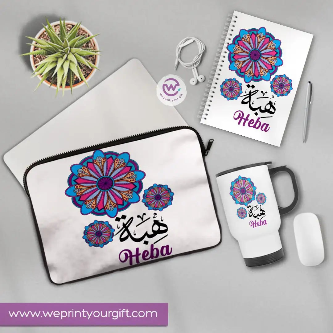 3-Piece Personalized Gift Set | Laptop Sleeve, Travel Mug & Hard Cover Notebook - WE PRINT