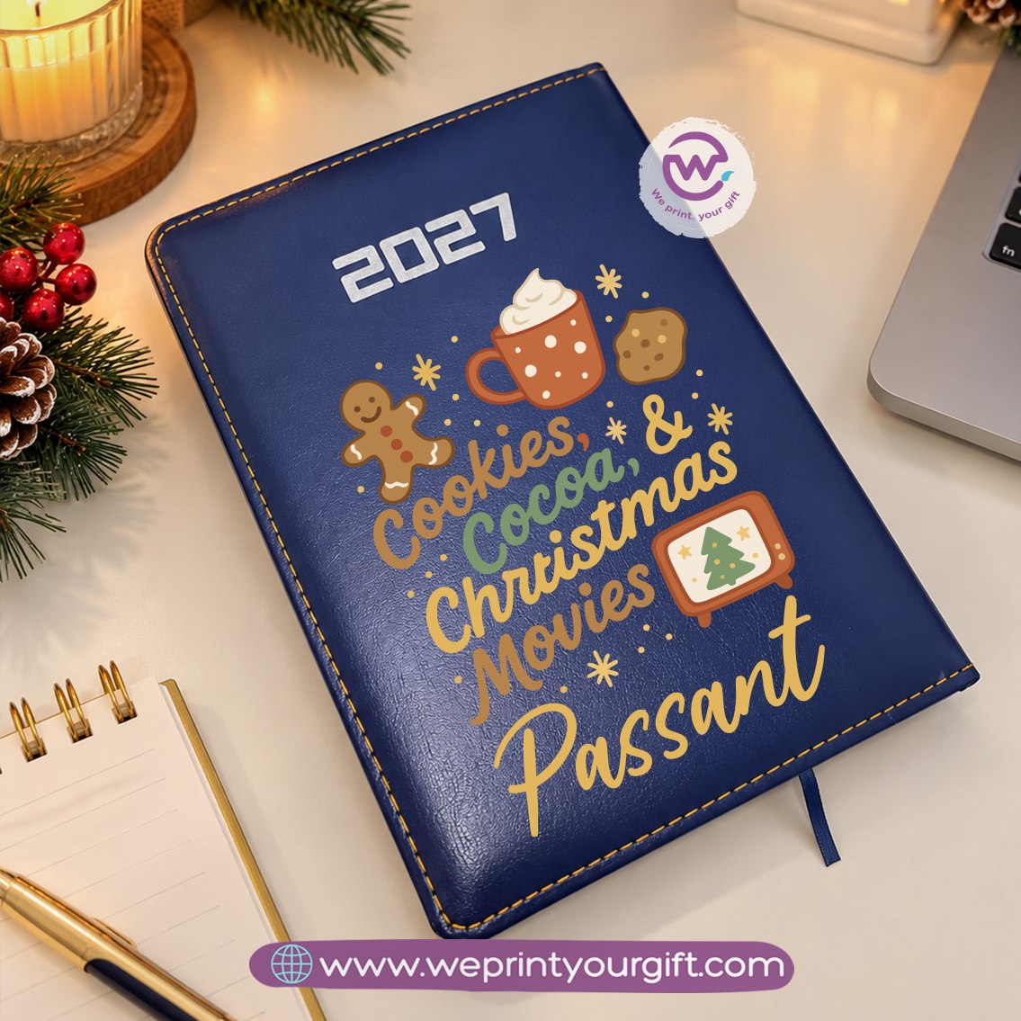 Christmas Wonderland 2027 Planner – Personalized Daily Diary with Festive Holiday Cover Designs