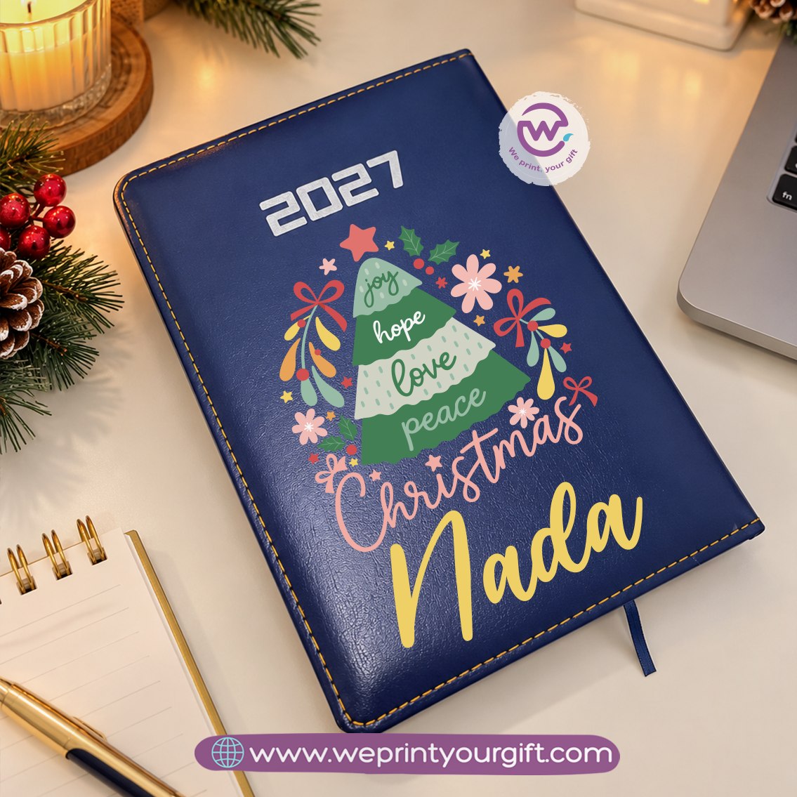 Christmas Wonderland 2027 Planner – Personalized Daily Diary with Festive Holiday Cover Designs