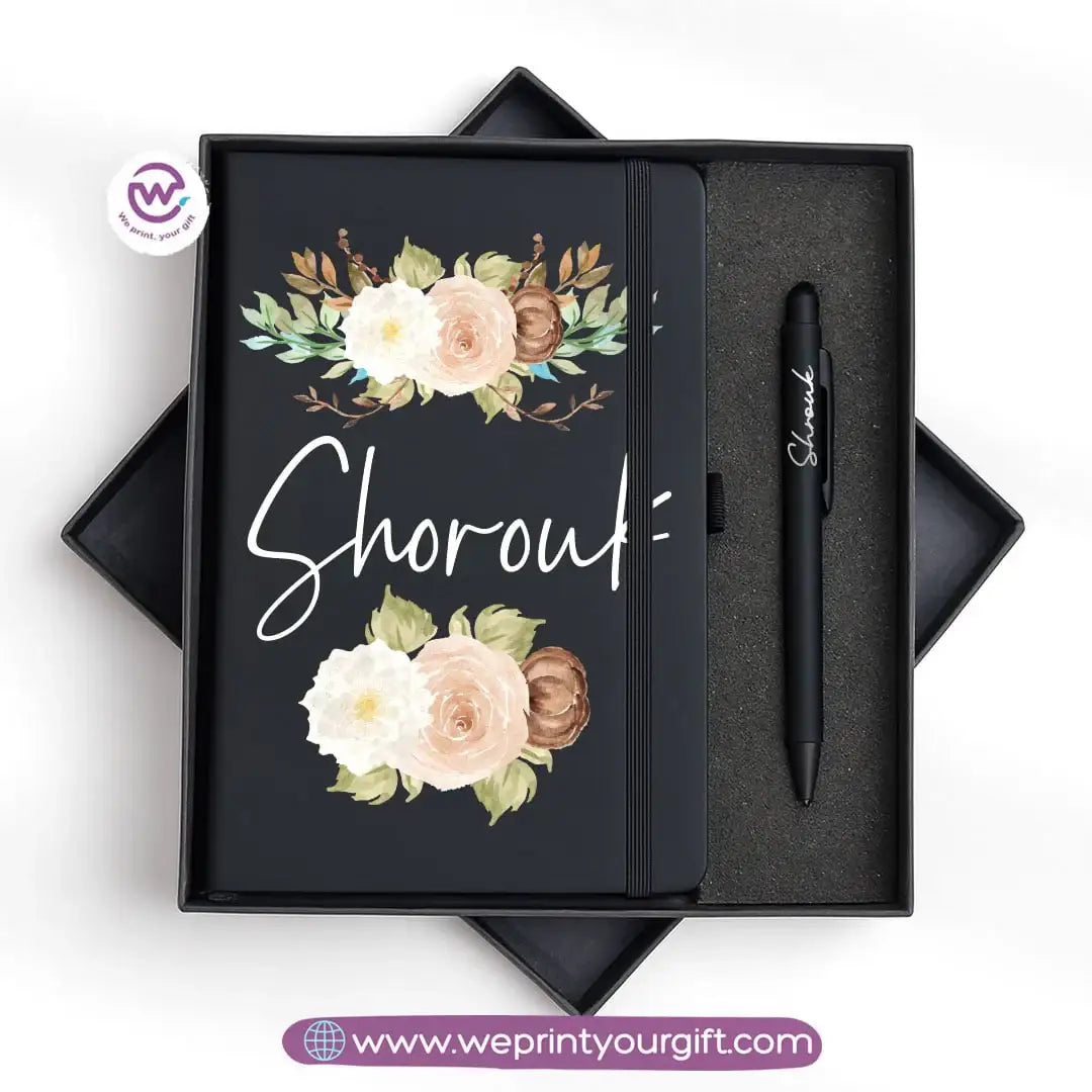 ๐ธ Floral Personalized Gift Box with Notebook & Metal Pen - WE PRINT