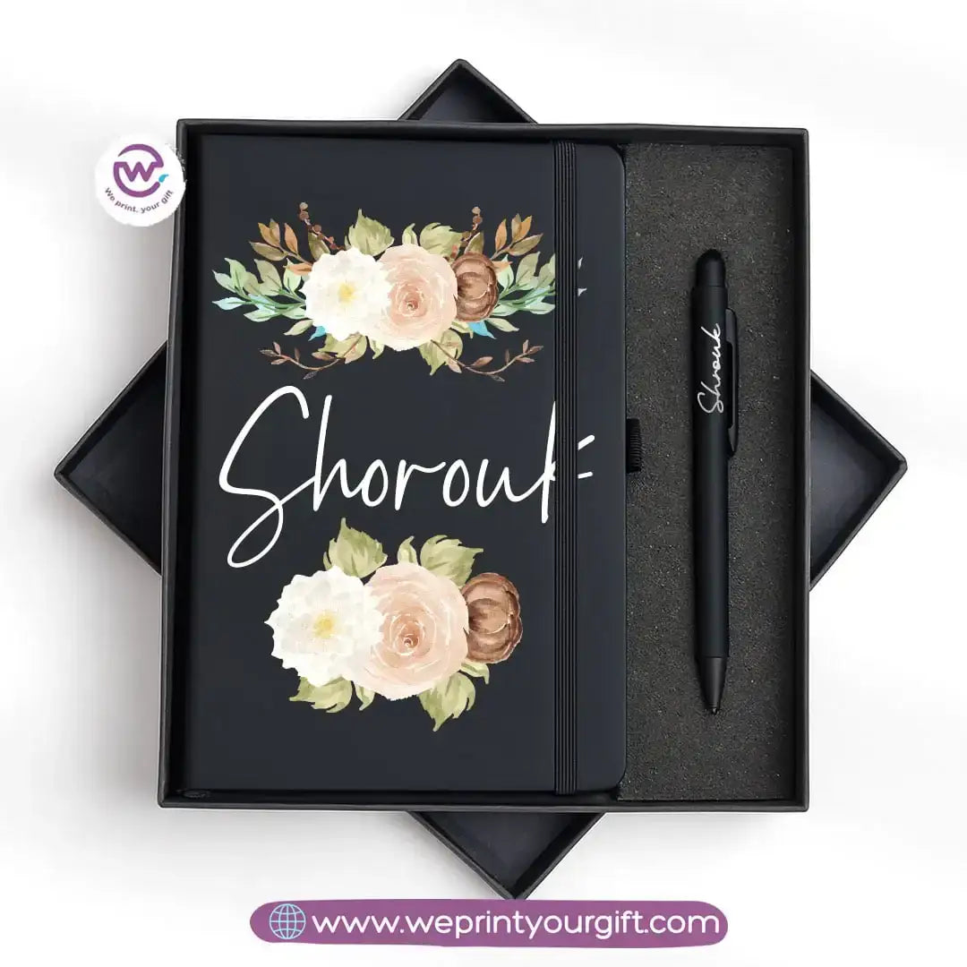 🌸 Floral Personalized Gift Box with Notebook & Metal Pen - WE PRINT