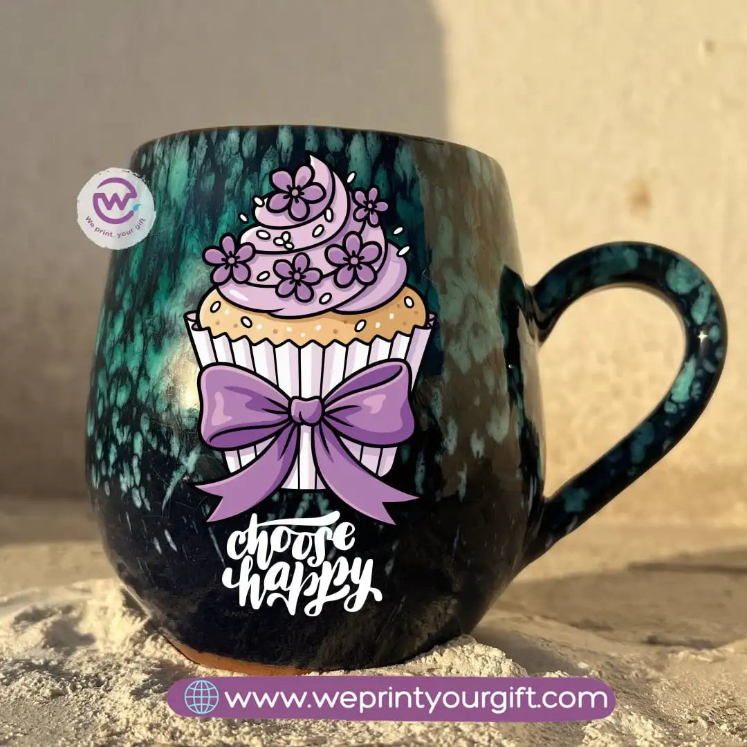 Dark Blue & Green Galaxy Pottery Mug โ 400 ml | Digital Art Designs - WE PRINT