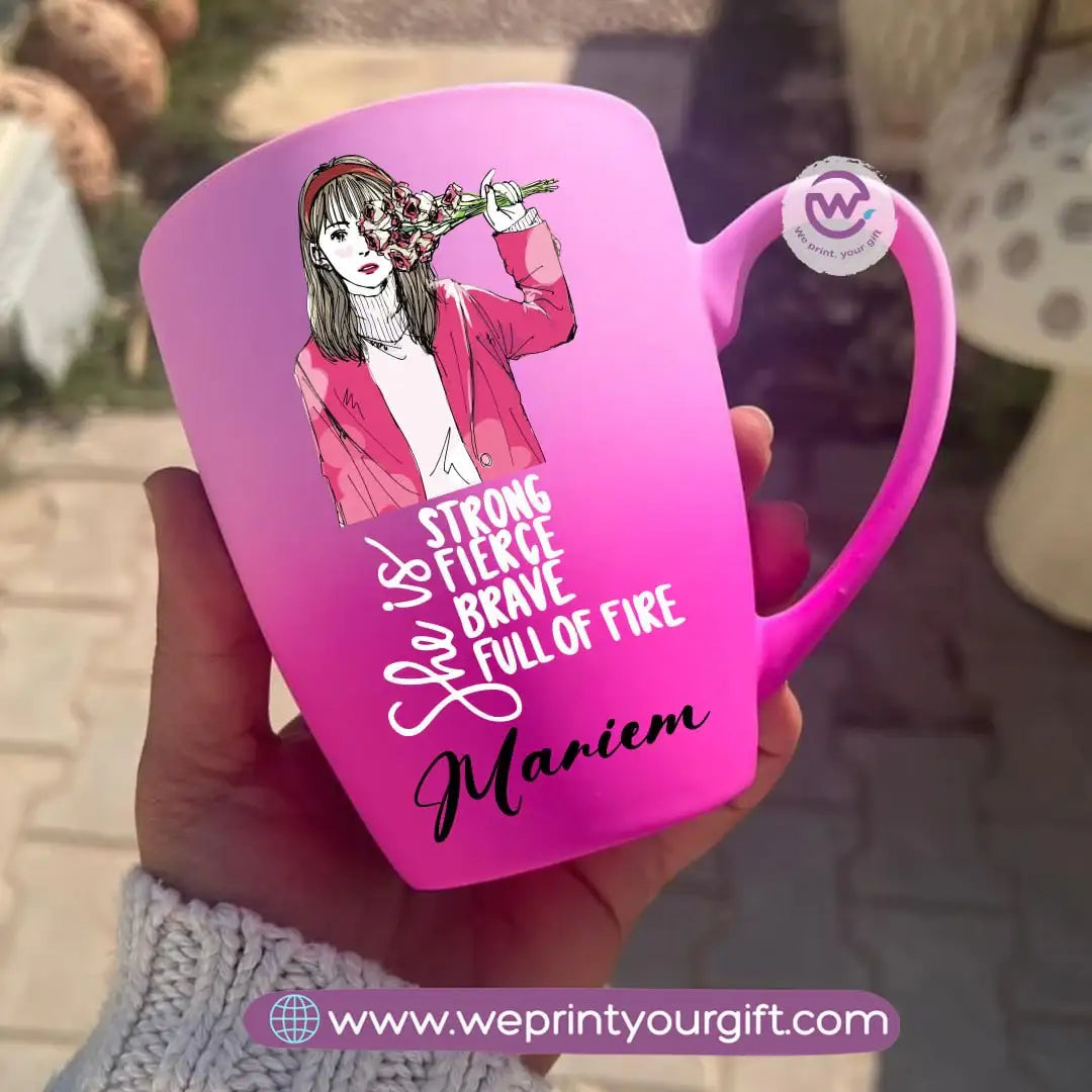 Two-Tone Ceramic Mug – 350 ml | Motivational Digital Art Designs - WE PRINT