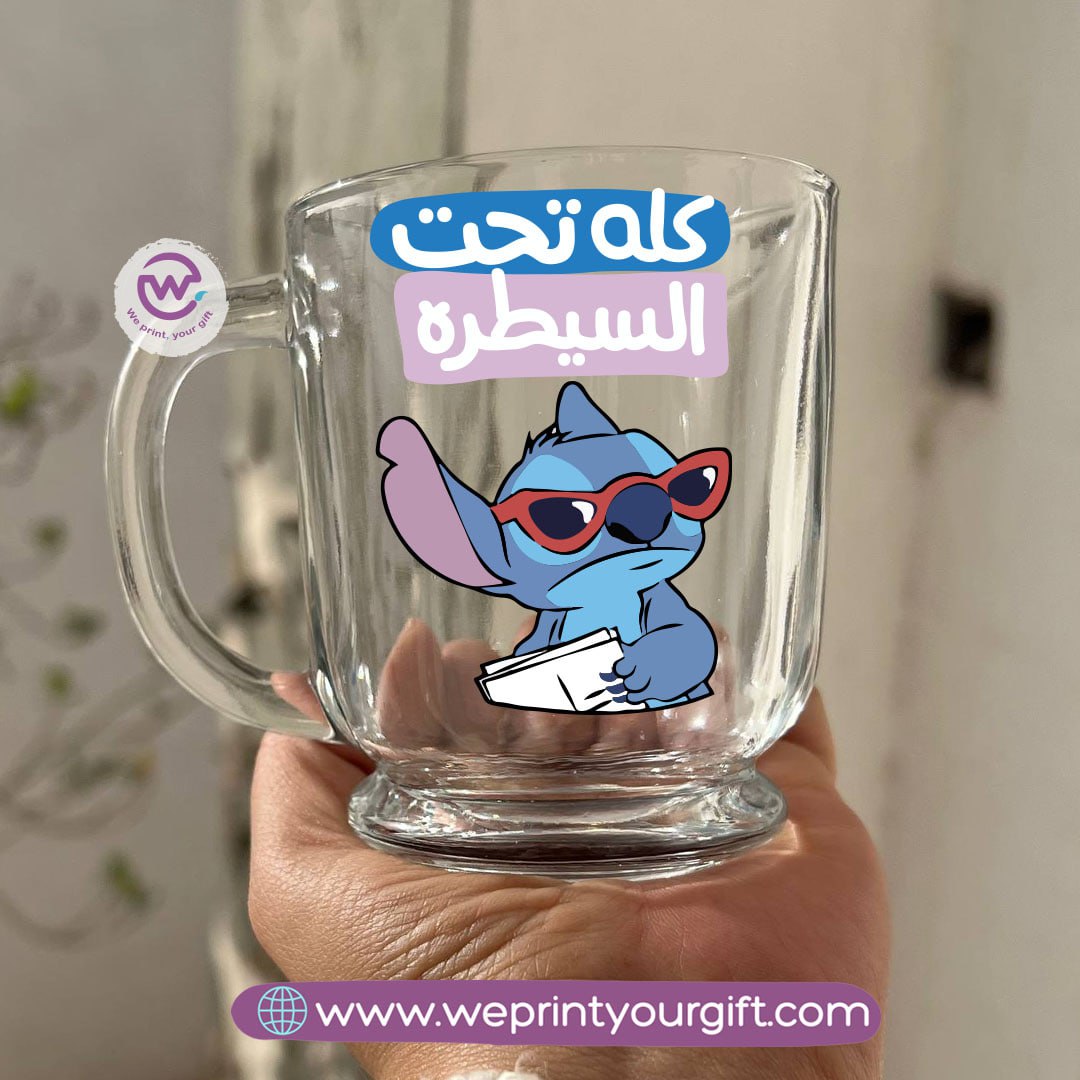 Clear Glass Espresso Coffee Cup – 250 ml | Funny Stitch-Inspired Designs