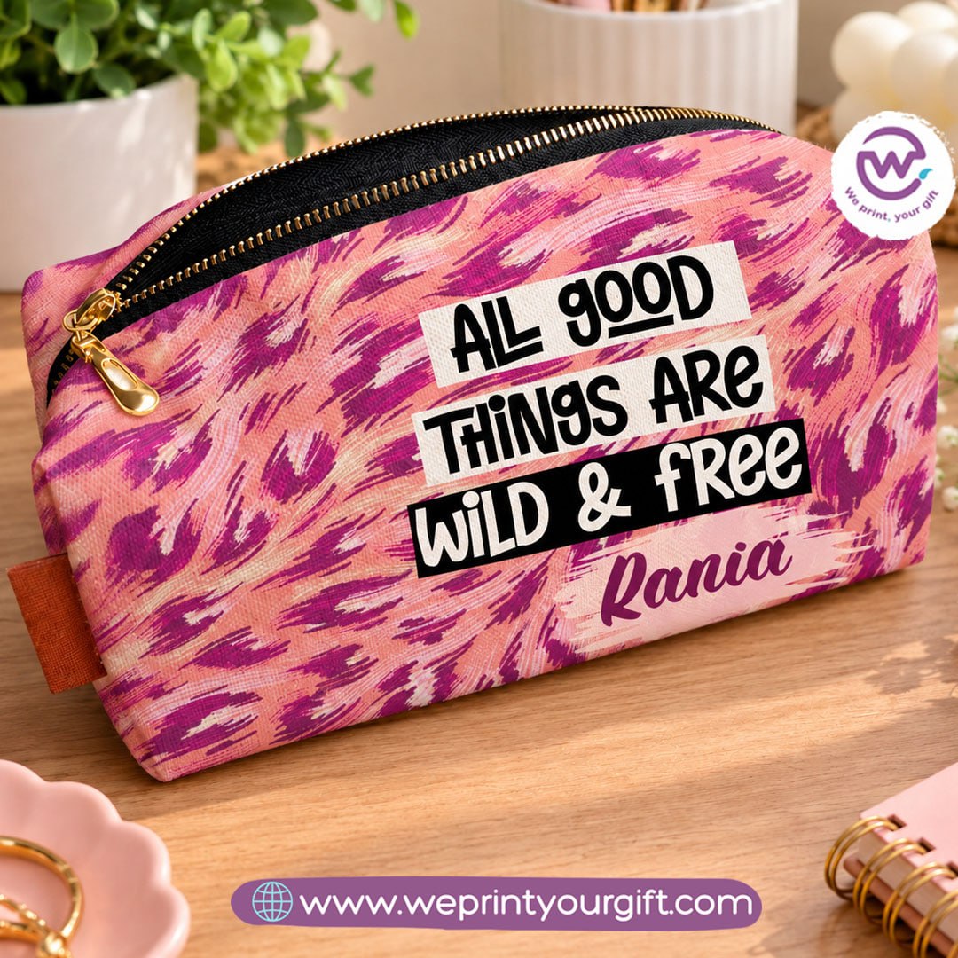 Custom Full-Color Canvas boxy Makeup Pouch - Buy 2 Get 1 Free