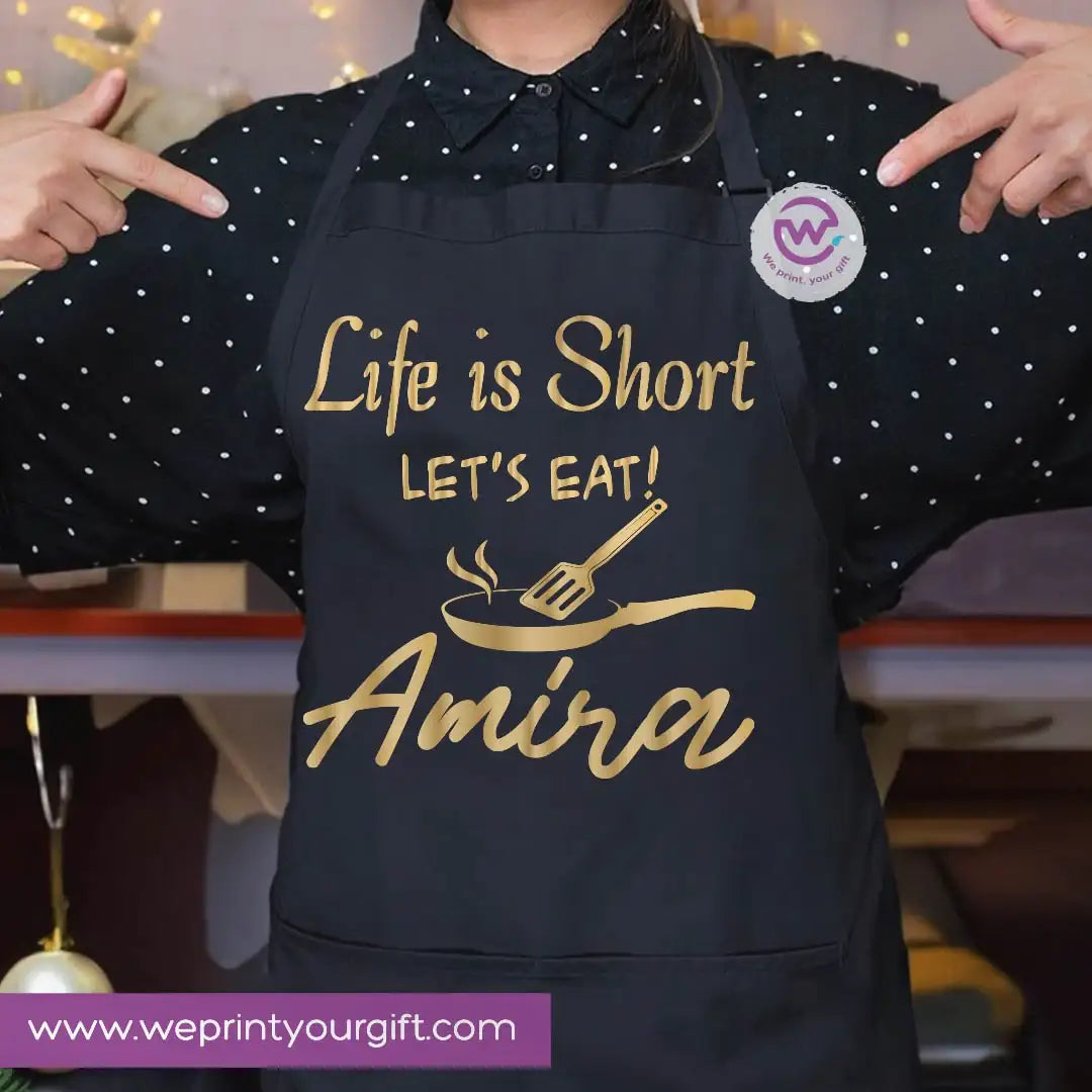 Cooking & Kitchen Apron – Heavy Cotton Apron with Front Pocket and Adjustable Tie - WE PRINT