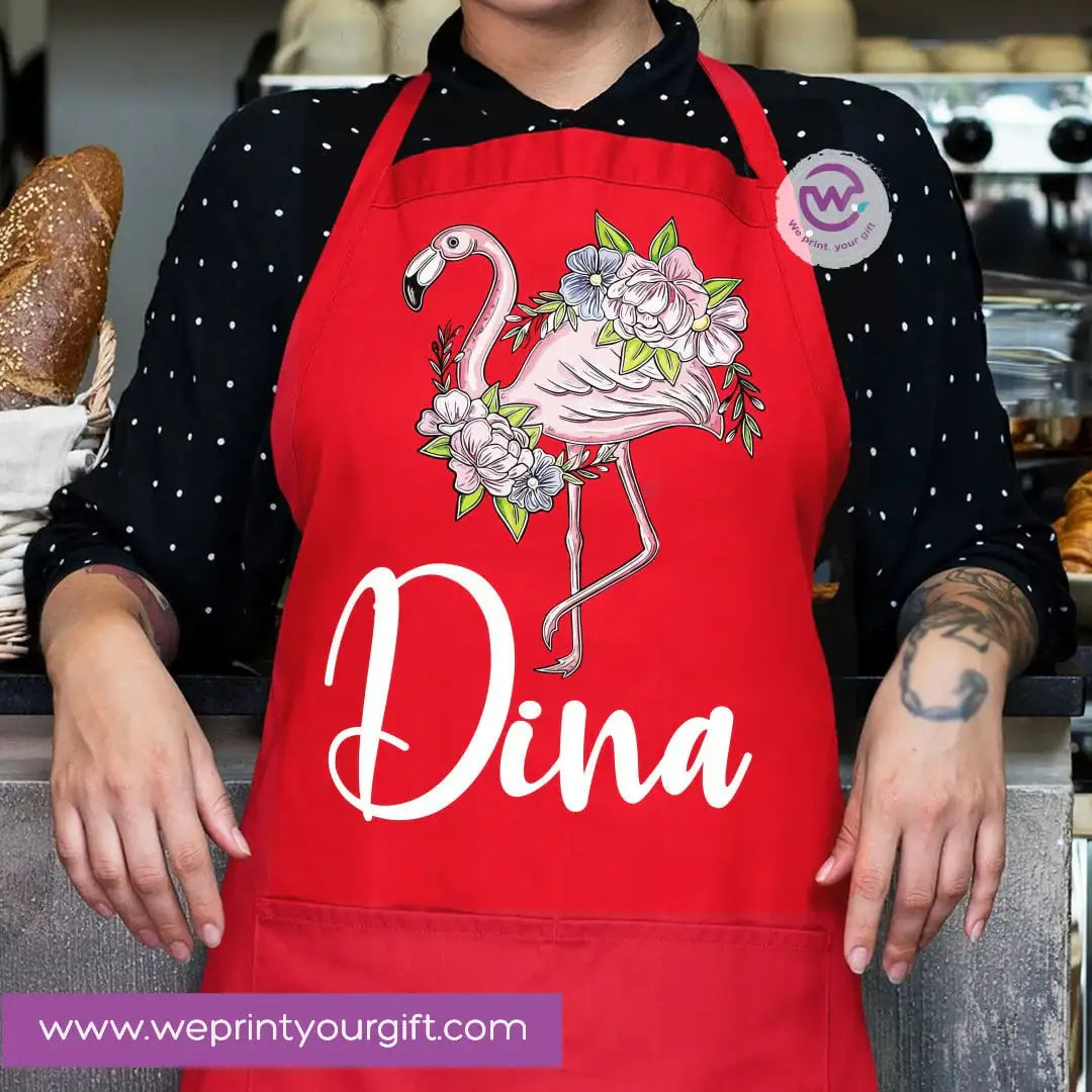 Personalized Name Apron – Heavy Cotton Cooking Apron with Pocket & Adjustable Tie - WE PRINT