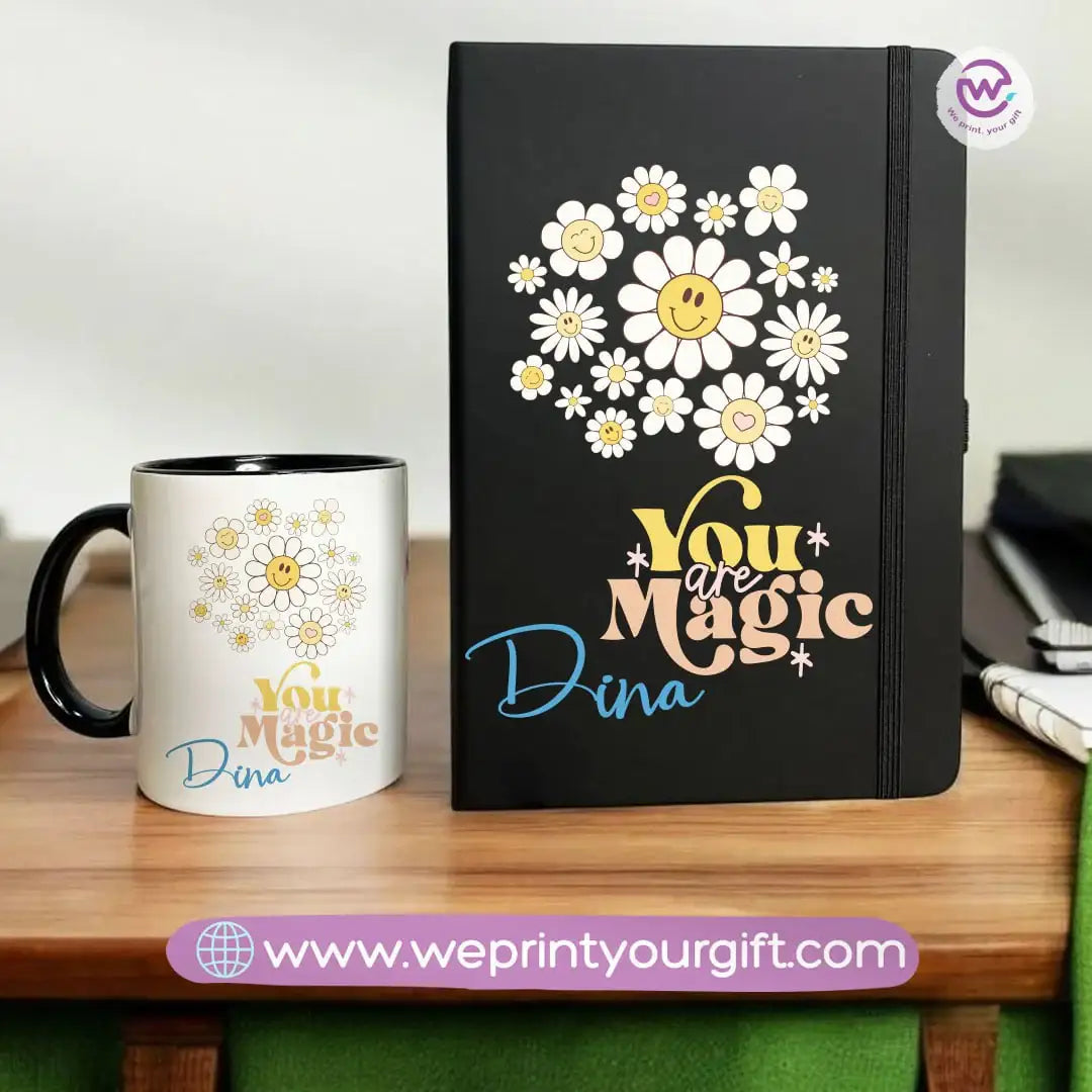 Retro Personalized Mug & Notebook Set – Custom Name Gift | We Print Your Gift - WE PRINT
