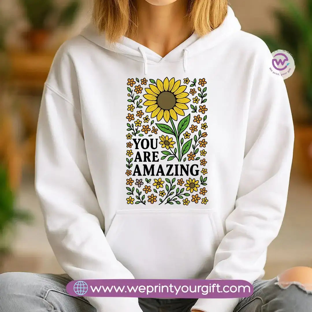 Motivational Doodle Hoodie – Cotton Melton Unisex - WE PRINT