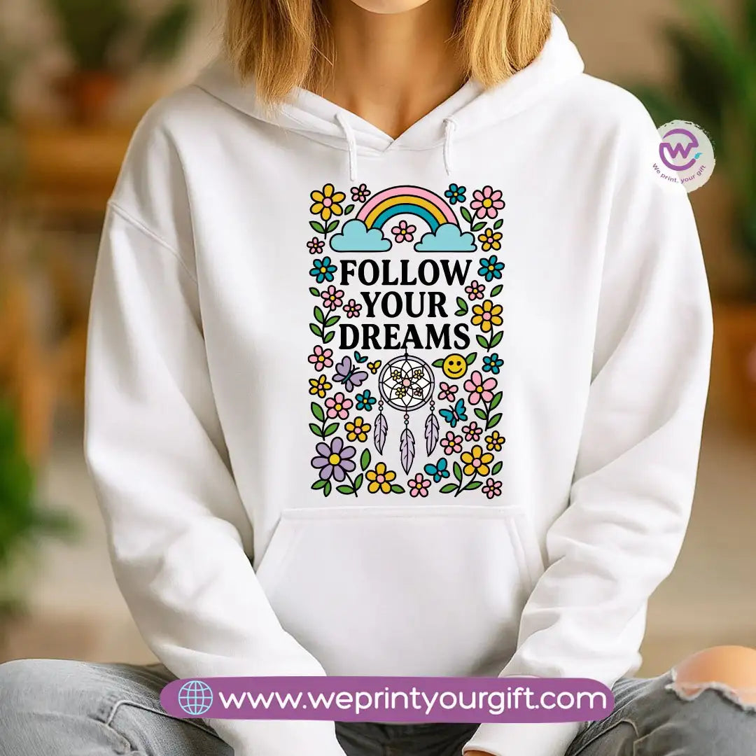 Motivational Doodle Hoodie – Cotton Melton Unisex - WE PRINT