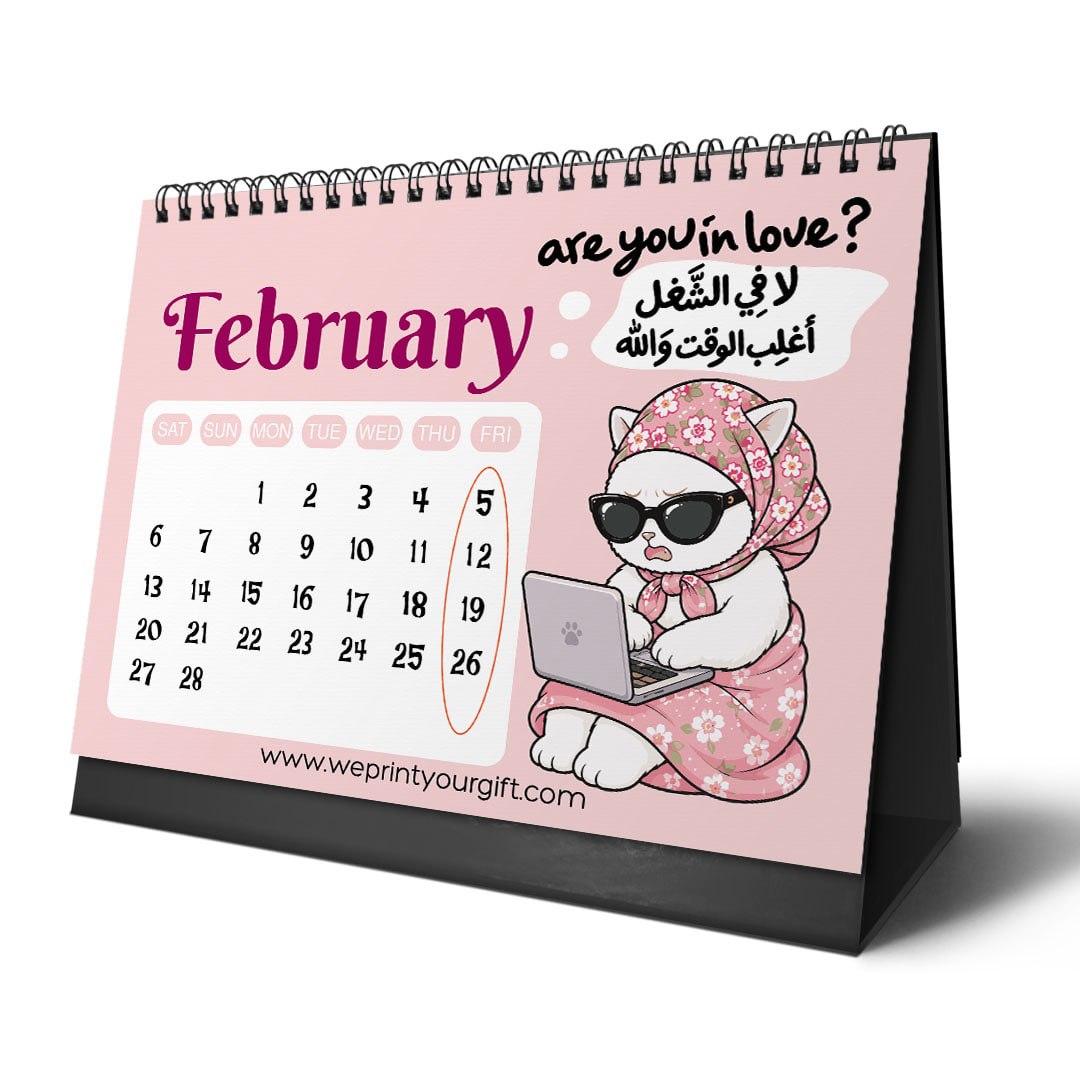 Sassy Office Cat 2027 Desk Calendar – Pink Style & Workplace Drama