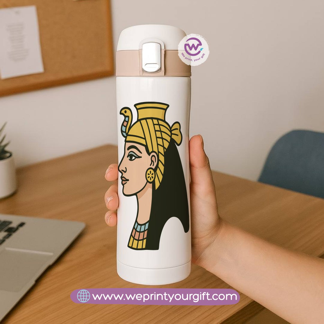 Slim Thermal Mug-Egyptian Pharaonic Design