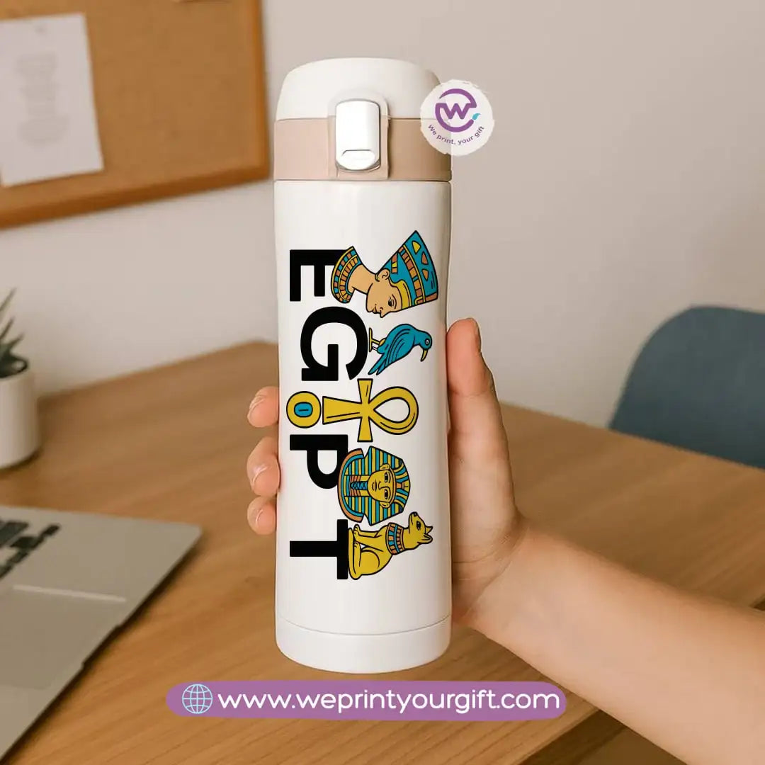 Slim Thermal Mug-Egyptian Pharaonic Design - WE PRINT