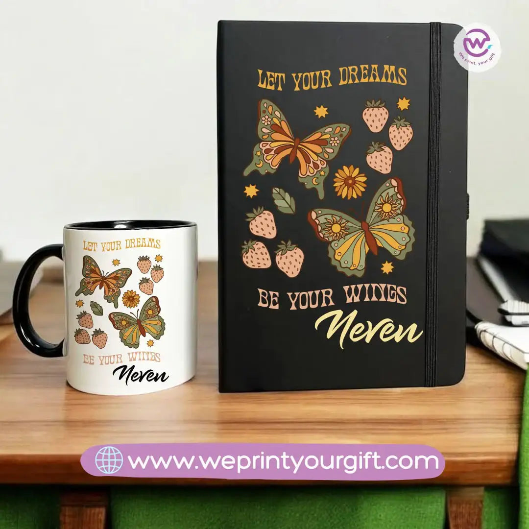 Retro Personalized Mug & Notebook Set – Custom Name Gift | We Print Your Gift - WE PRINT