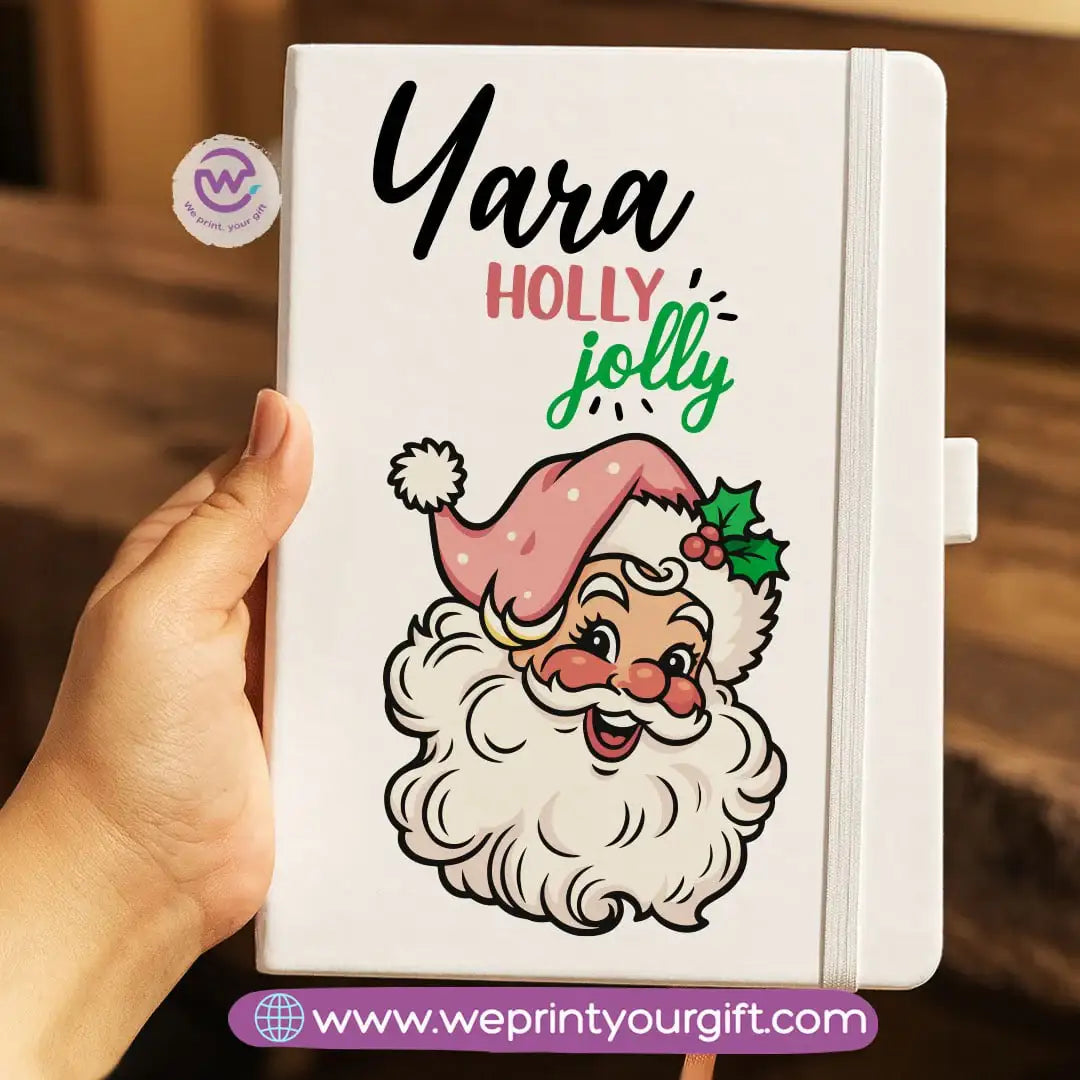 Personalized Hard Cover Rubber Notebook – Winter & Christmas Designs - WE PRINT