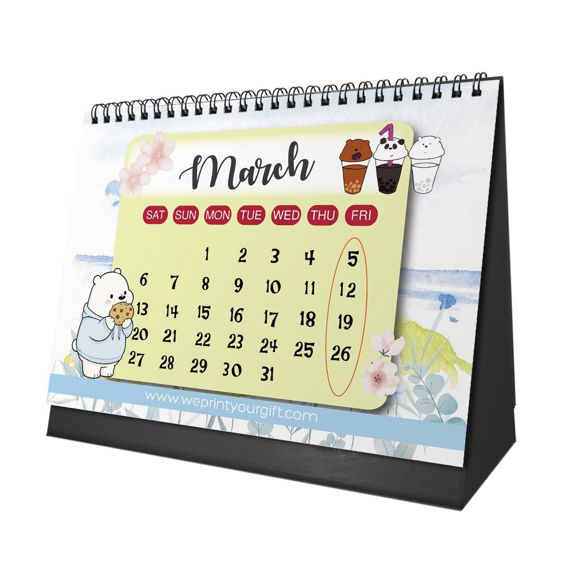We Bare Bears 2027 Desk Calendar – A Year with Your Favourite Trio