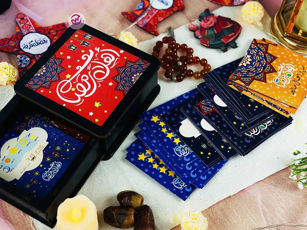 Ramadan Wooden Cards Box – 100 cards - Ramadan Offer - 20% Discount - WE PRINT