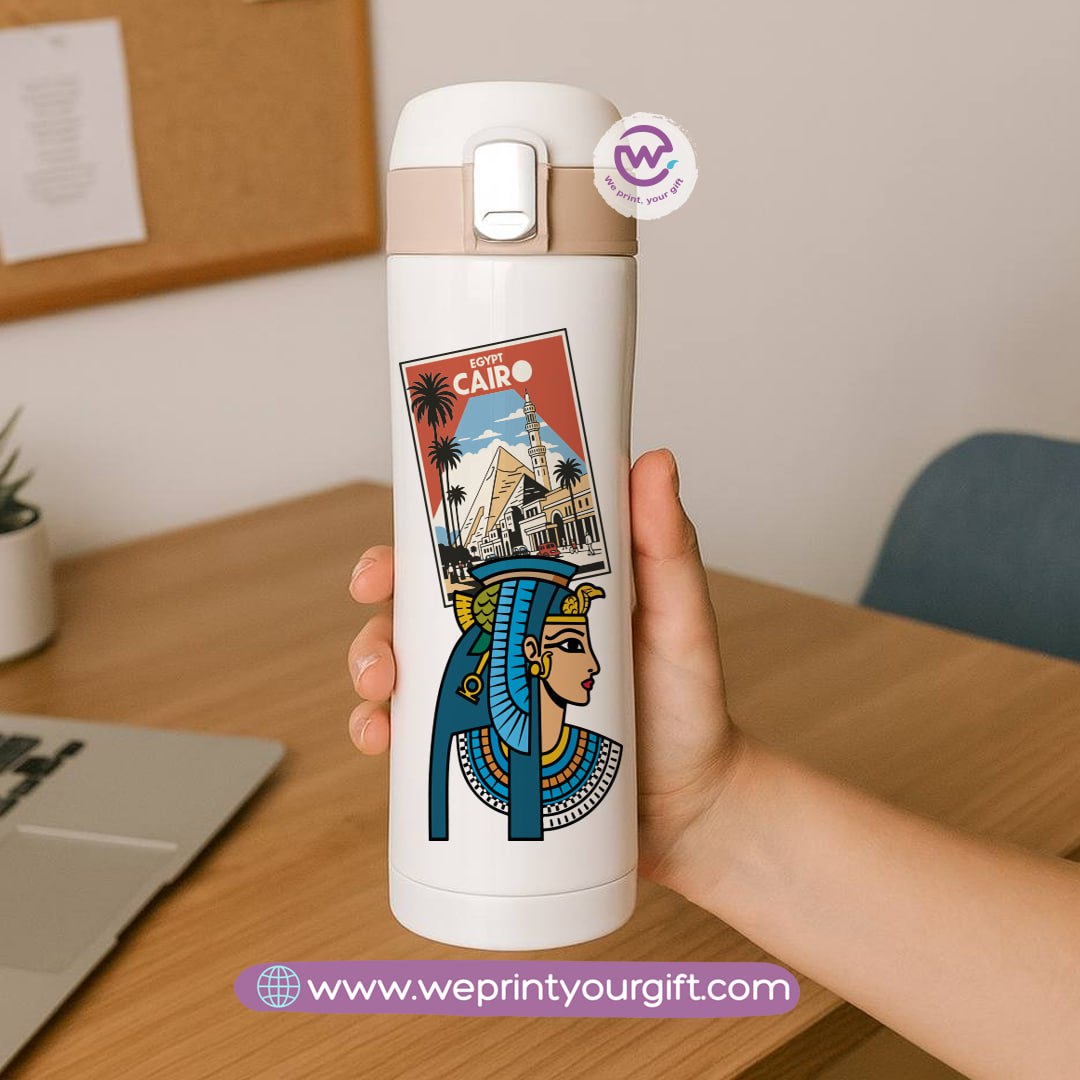 Slim Thermal Mug-Egyptian Pharaonic Design - WE PRINT