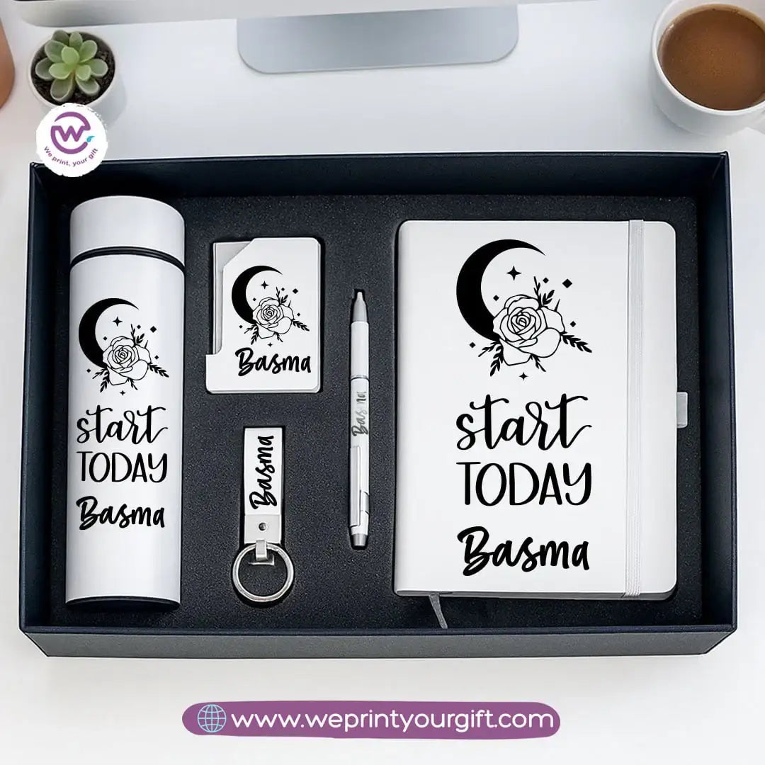 Elegant Personalized Motivation Gift Box with Custom Name – 5-Piece Inspiring Set - WE PRINT