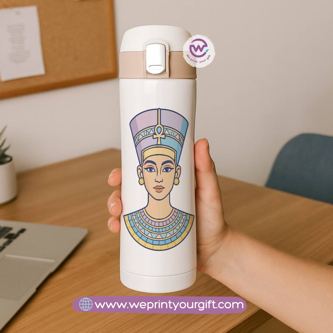 Slim Thermal Mug-Egyptian Pharaonic Design