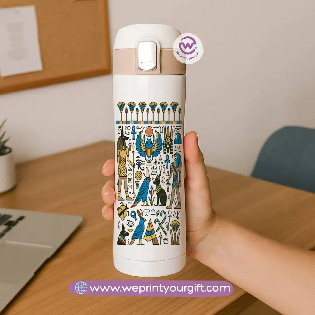 Slim Thermal Mug-Egyptian Pharaonic Design - WE PRINT