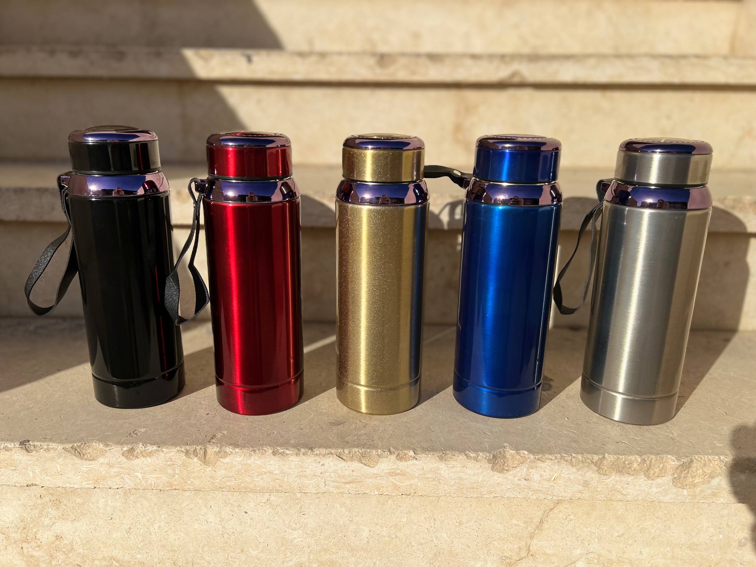 Stainless Steel Thermal Bottle with Strainer – 800 ml - Customization Options