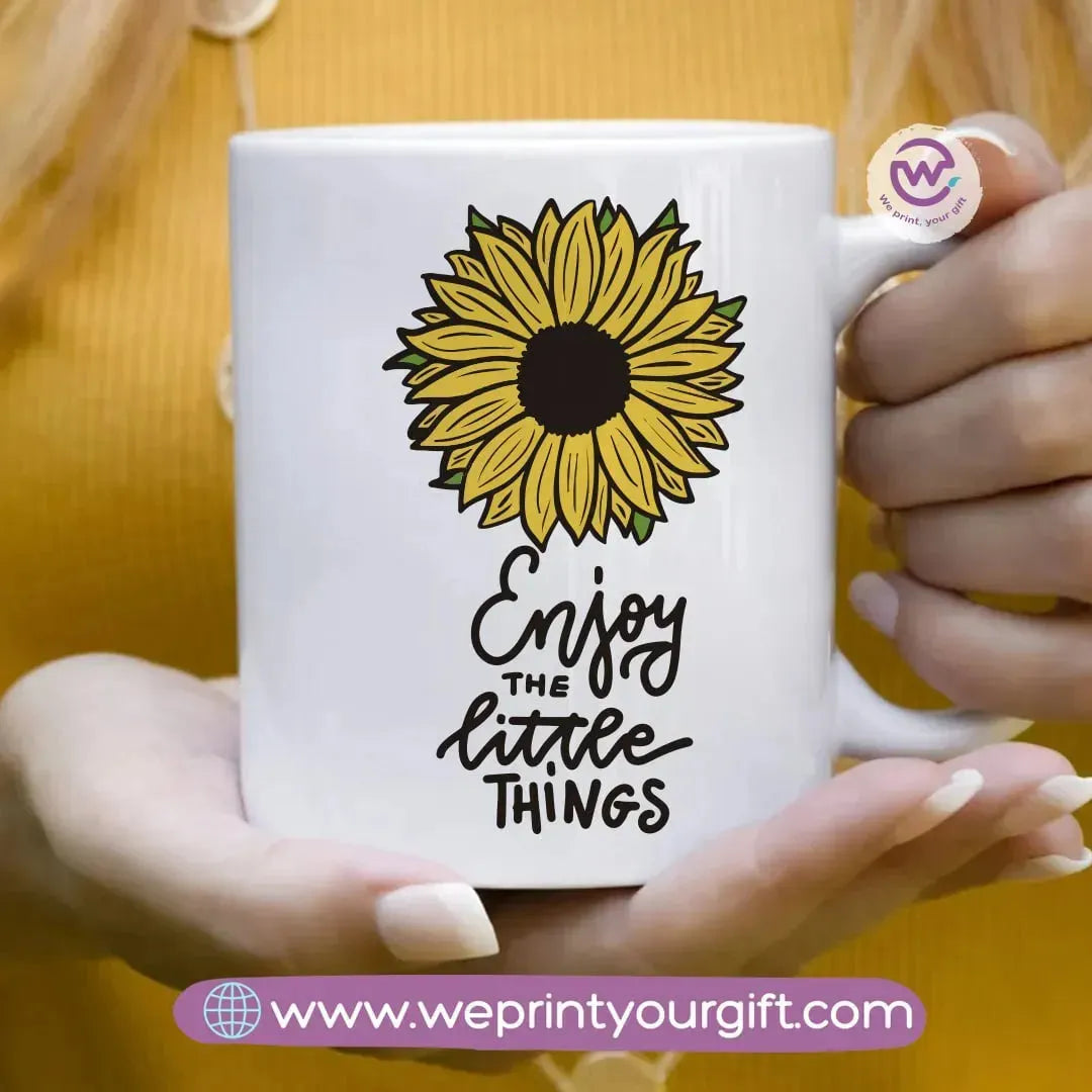 Printed Mug-Sunflower - WE PRINT