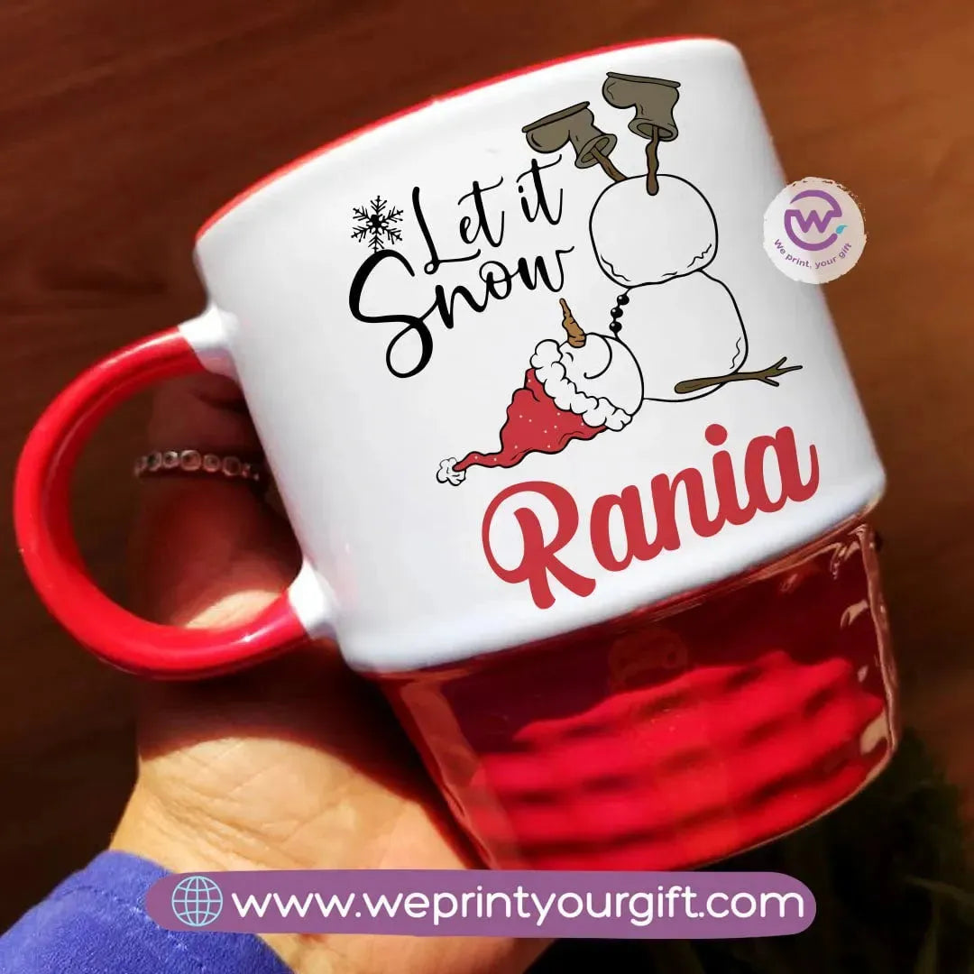 Ribbed Ceramic Mug-Christmas Designs - WE PRINT