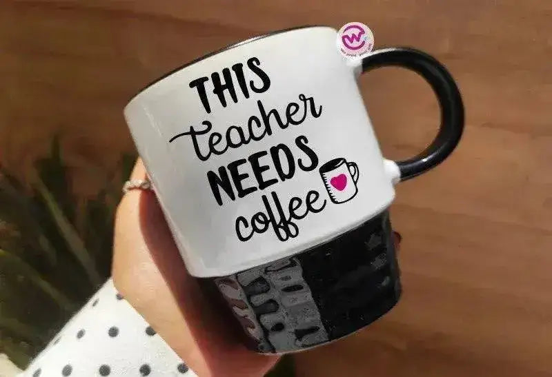 Ribbed Mug - Black - Teacher - WE PRINT