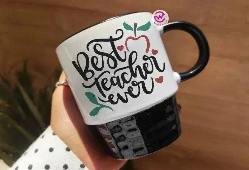 Ribbed Mug - Black - Teacher - WE PRINT