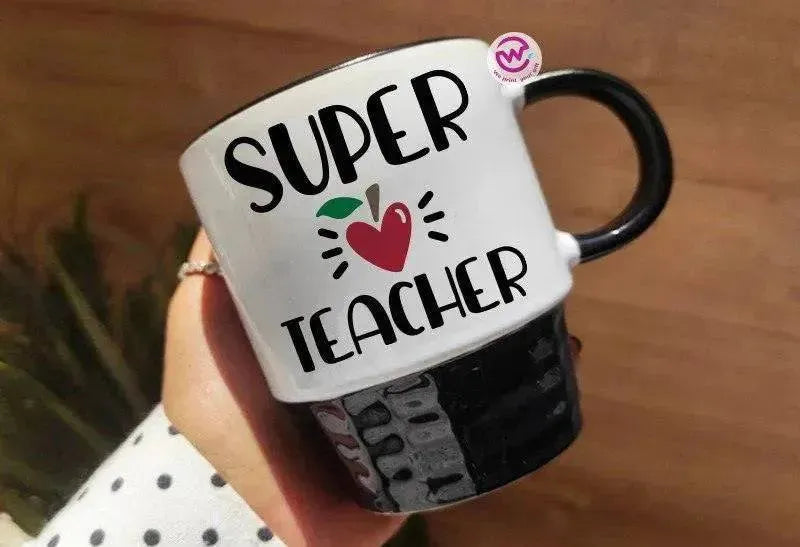 Ribbed Mug - Black - Teacher - WE PRINT