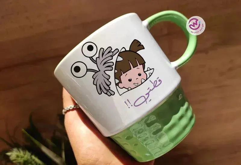 Ribbed Mug-Green Color Monster INC.