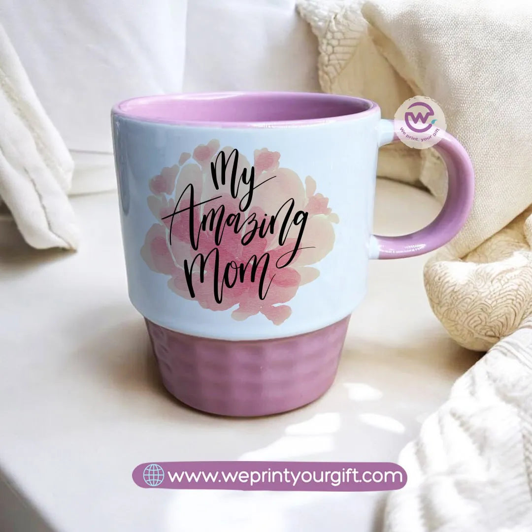Ribbed Mug- Mom designs - WE PRINT