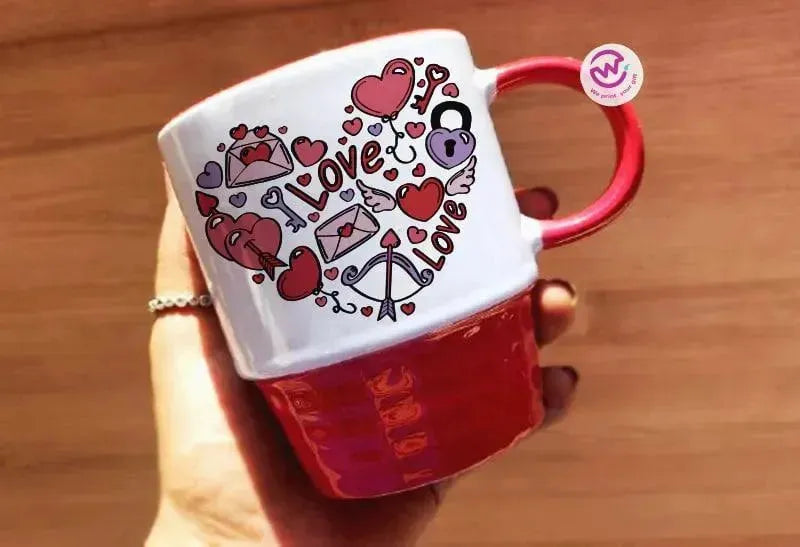 Ribbed Mug - Valentine's Day-love is .... - WE PRINT
