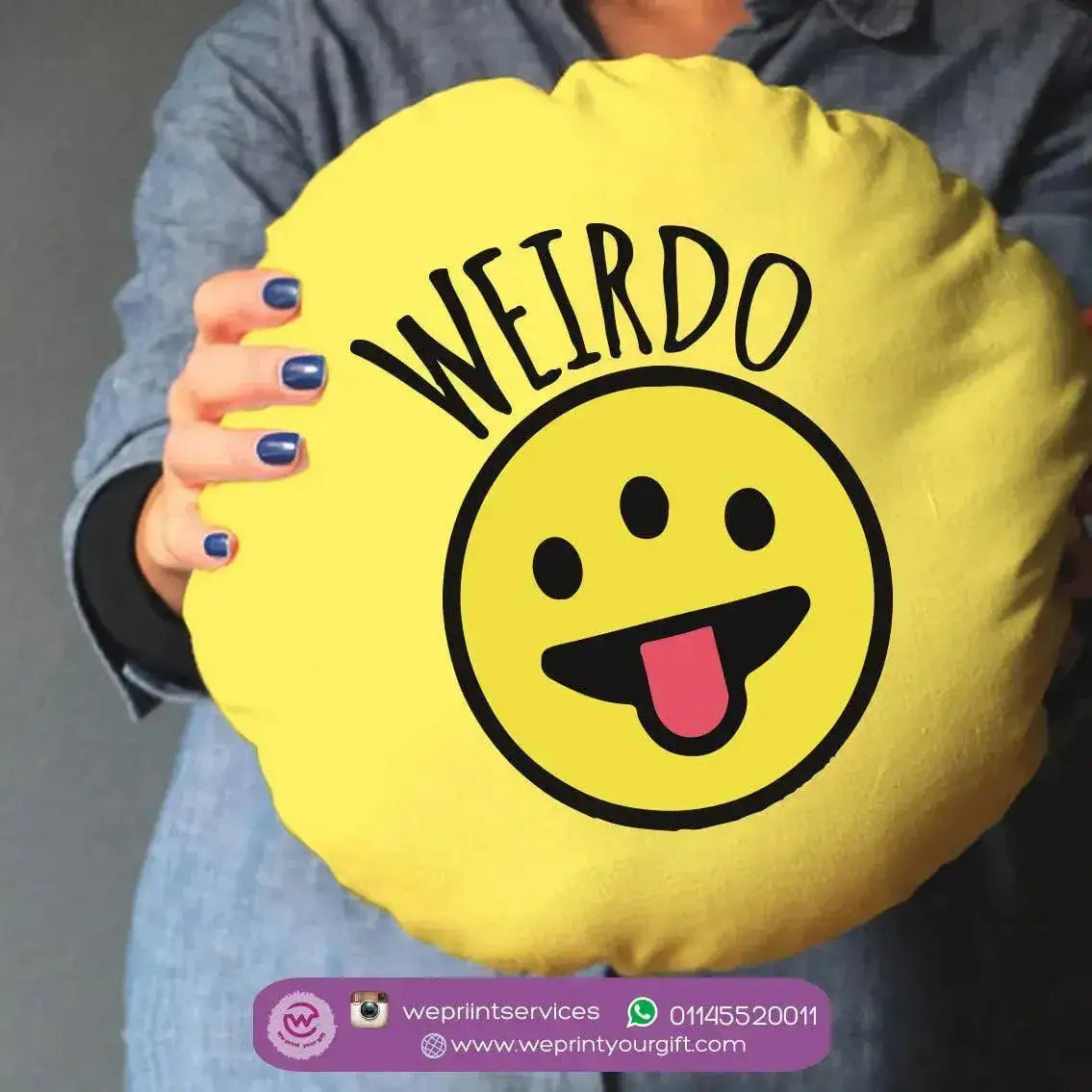Round Cushion -Emoji - WE PRINT