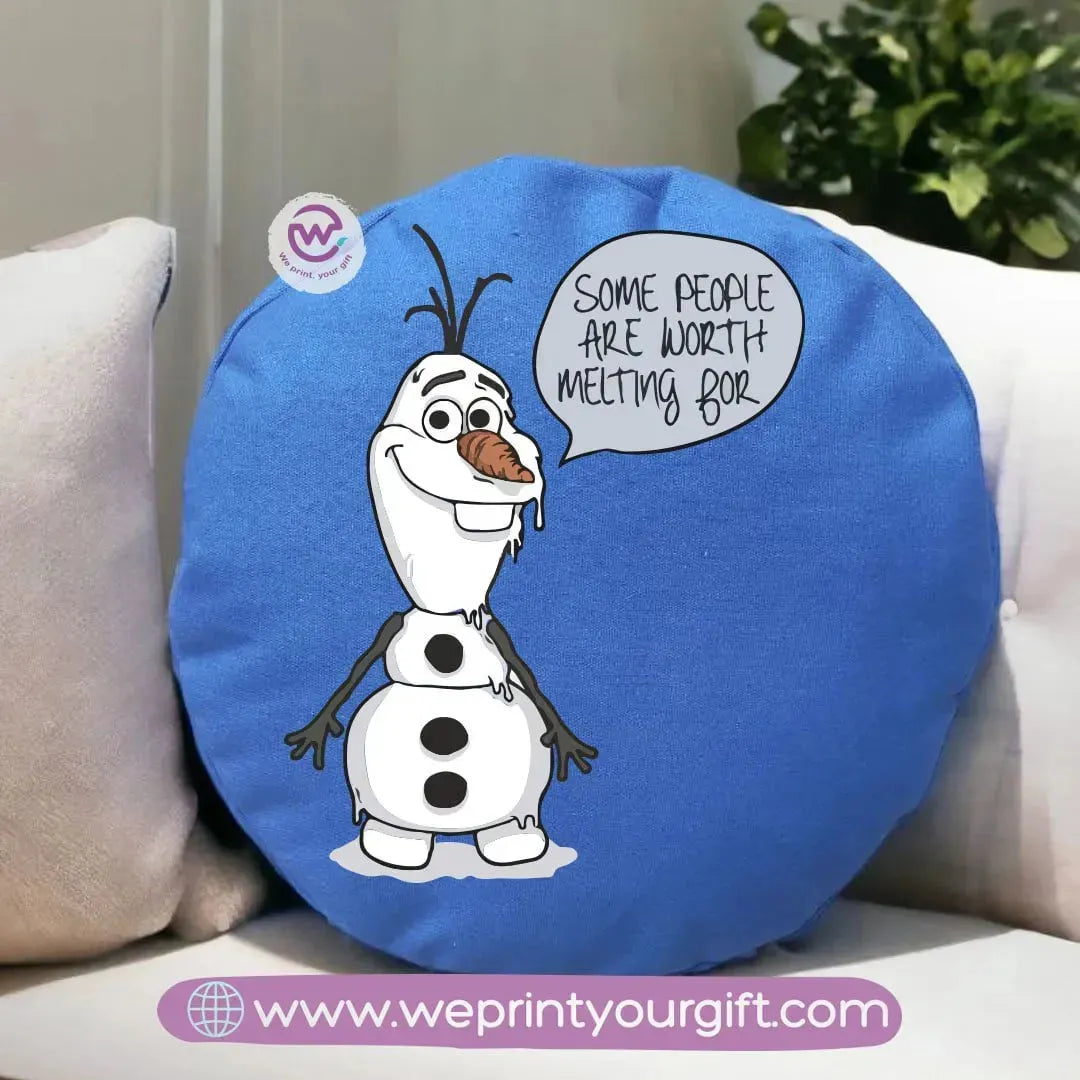 Round Pillow-Frozen - WE PRINT