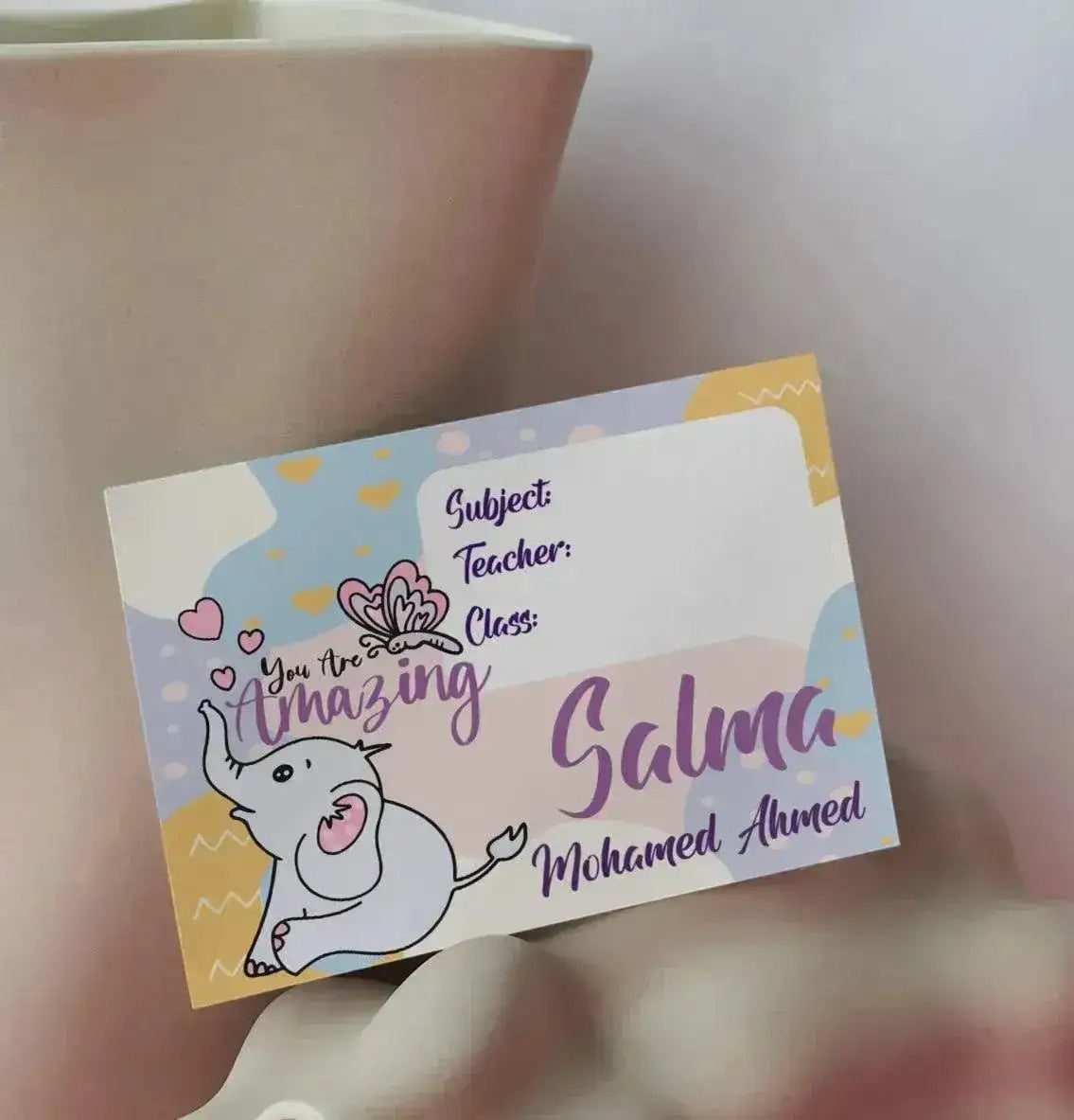 School Sticker Ticket - elephant - WE PRINT