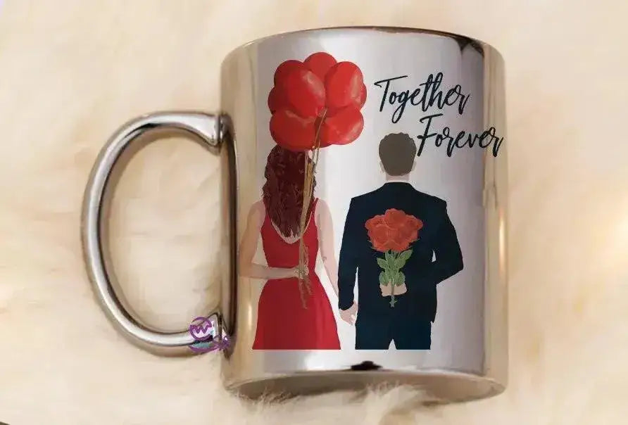 Sparkling mug-Silver -Valentine's Day - WE PRINT